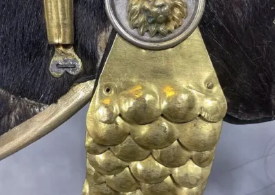 Jugulaire laiton dore casque d'officier de cuirassier du 1er régiment de Napoléon