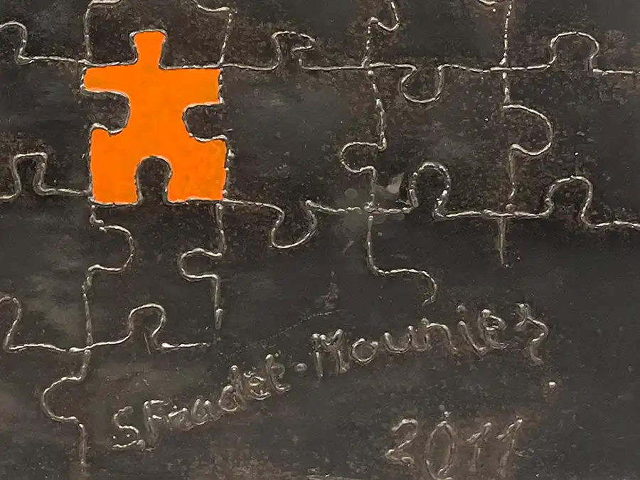 Puzzle-signature-Fradet-mounier-2011 Détail de la calligraphie de Jung Do-jun